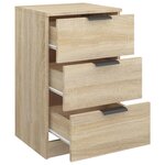 vidaXL Tables de chevet 2 Pièces Chêne sonoma 40x36x65 cm