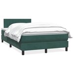 vidaXL Sommier à lattes de lit et matelas vert foncé 120x210cm velours