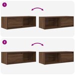 vidaXL Meuble TV 2 Pièces chêne marron 80x31x25 5 cm bois d'ingénierie