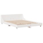vidaXL Cadre de lit sans matelas blanc 160x200 cm bois de pin massif