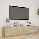 vidaXL Meuble TV avec LED 165 x 34 x 40 cm Chêne Sonoma