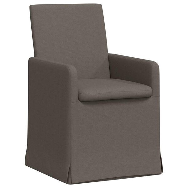 vidaXL Chaises de salle à manger 2 pc Lin Gris clair 57 x 68 x 94 cm