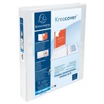 Classeur Pp Personnalisable Kreacover - 4 Anneaux En D 25mm - A4 Maxi - Blanc - X 10 - Exacompta