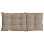 vidaXL Coussins de chaise à dossier haut lot de 4 taupe tissu oxford