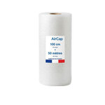 Lot de 1 rouleau de film papier bulle tricouche Aircap largeur 100 cm x longueur 50 mètres