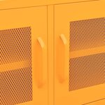 vidaXL Meuble TV Jaune moutarde 105x35x50 cm Acier