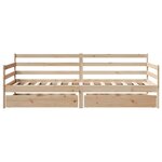 vidaXL Lit de jour et tiroirs sans matelas blanc 80x200 cm bois massif