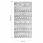 vidaXL Tapis d'extérieur ARAKIL Gris 80x150 cm PP
