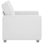 vidaXL Fauteuil Blanc 100 cm Simili cuir