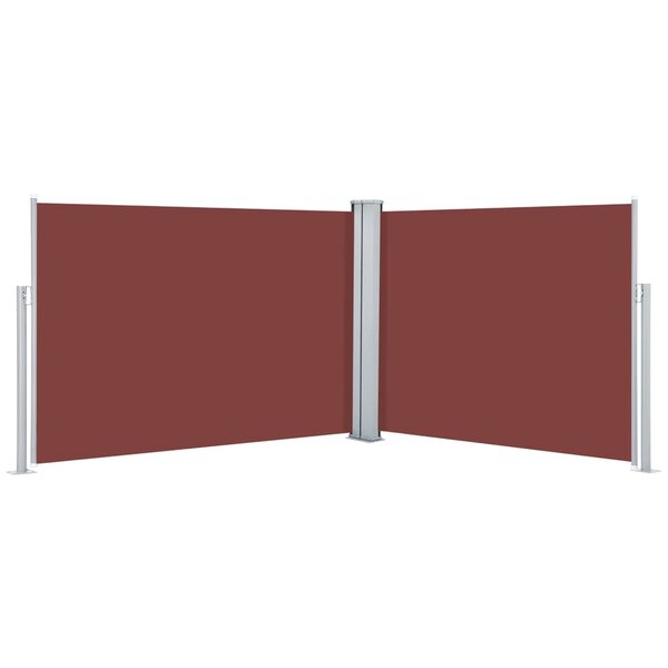 vidaXL Auvent latéral rétractable Marron 100 x 1000 cm