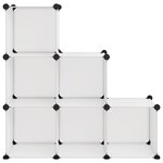 vidaXL Cubes de rangement 6 Pièces Transparent PP