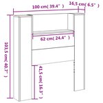 vidaXL Tête de lit Noir 100 x 16 5 x 103 5 cm Bois d'ingénierie