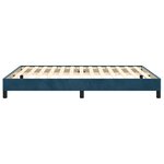 vidaXL Cadre de lit sans matelas bleu foncé 140x190 cm velours