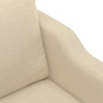 vidaXL Canapé à 3 places Crème 180 cm Tissu