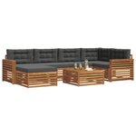 vidaXL Ensemble de canapés d'extérieur 7 Pièces Naturel et Anthracite