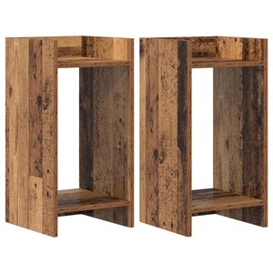 vidaXL Support de Plante 2 pièces Bois ancien 30 x 30 x 60 cm