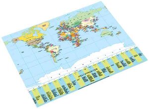 Sous-main carte du monde en langue allemande 40 x 53 cm (Import Allemagne) LÄUFER