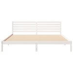 vidaXL Cadre de lit Blanc 200 x 210 cm Bois massif en pin