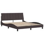 vidaXL Cadre de lit sans matelas Hanko marron foncé 160x200 cm tissu