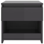 Vidaxl tables de chevet 2 pièces gris brillant 40x30x39 cm aggloméré