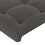 vidaXL Cadre de lit avec tête de lit Gris foncé 200x200 cm Velours