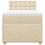 vidaXL Sommier à lattes de lit avec matelas Crème 80x200 cm Tissu