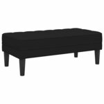 vidaXL banc avec coussin Noir 113 x 57 x 39 cm Velours