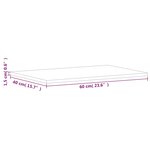 vidaXL Dessus de table 60x40x1 5 cm rectangulaire bois massif de hêtre