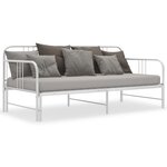 vidaXL Cadre de canapé-lit extensible sans matelas blanc 90x200 cm