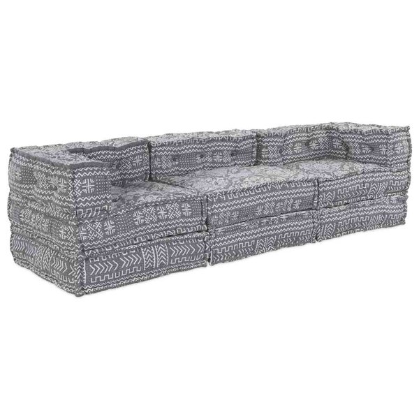 vidaXL Coussin 3 Pièces Gris clair 70 x 70 x 54 cm Polyester