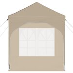 vidaXL Tente de fête pop-up 192 x 192 x 245 cm Crème
