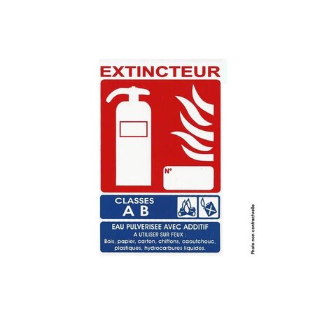 Panneau signalétique extincteur ab