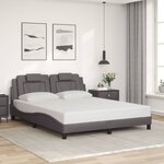 vidaXL Cadre de lit sans matelas gris 160x200 cm similicuir