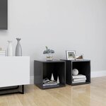 vidaXL Meubles TV 2 Pièces gris 37x35x37 cm bois d’ingénierie