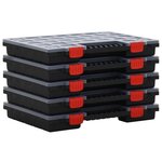 vidaXL Boîtes d'assortiment 10 Pièces 40x30x5 cm Polypropylène