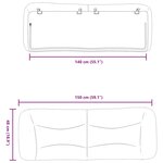 vidaXL Coussin de tête de lit gris clair 140 cm tissu