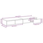 Tiroirs de lit vidaXL Chêne fumé 120x36 5x16 5 cm Bois d'ingénierie