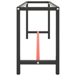 vidaXL Cadre de banc de travail Noir et rouge mat 190x50x79 cm Métal