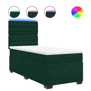 vidaXL Sommier à lattes de lit avec matelas Vert foncé 90x200 cm