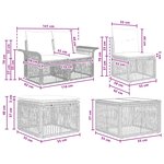 vidaXL Ensemble de canapé de jardin 10 Pièces Noir polyrotin