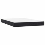 vidaXL Sommier à lattes de lit avec matelas noir 160x210 cm velours