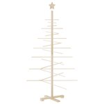 vidaXL Arbre de Noël en bois pour décoration 150 cm bois massif de pin