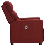 vidaXL Fauteuil inclinable électrique Rouge bordeaux Tissu