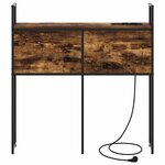 vidaXL Headboard de Rangement avec Station de Charge Chêne fumé 100 cm