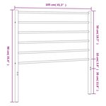 vidaXL Tête de lit métal noir 100 cm