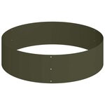 vidaXL Cache-pot de jardin Vert olive 120 x 120 x 20 cm Acier