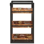 vidaXL Table de chevet 2 Pièces Marron et noir Bois massif récupéré