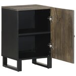 vidaXL Armoire de salle de bain noir 38x33x58 cm bois massif manguier