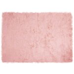 vidaXL Tapis en Peau de Mouton Synthétique Rose 120 x 170 cm Polyester