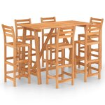 vidaXL Ensemble de bar d'extérieur 7 Pièces Bois d'acacia massif